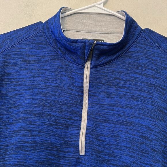 PGA Tour Blue Black Quarter zip long sleeve Pullover Size XL EUC - Picture 6 of 10
